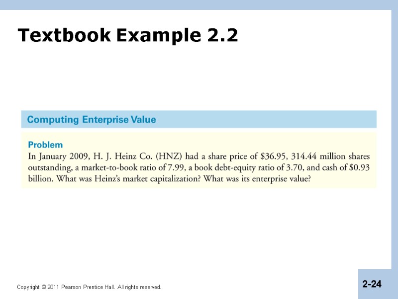 Textbook Example 2.2